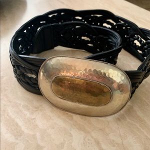 Chico’s large belt leather embroidered medium